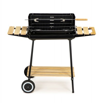 Rectangular coal garden grill