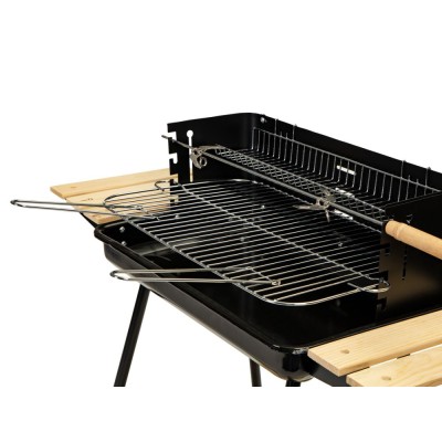 Rectangular coal garden grill