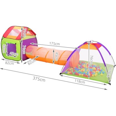 Children tent HOUSE+TUNNEL+IGLOO+200 BALLS