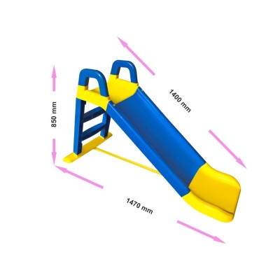 Slide DOLONI 140 cm / blue-yellow/