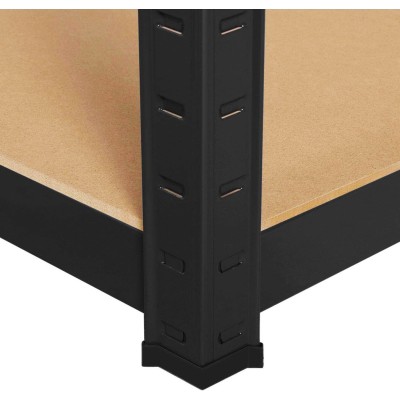 Storage shelf 150x75x30cm black /5 shelvs/