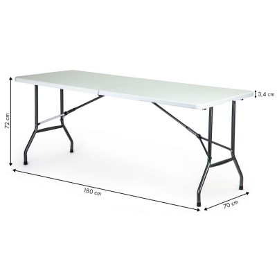 Catering garden table foldable 180 cm /white/