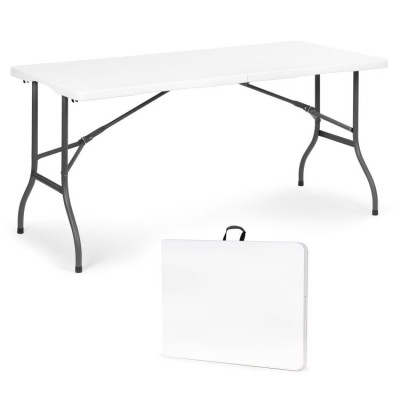 Catering garden table foldable 153 cm /white/