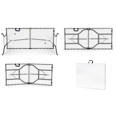 Stół cateringowy ogrodowy składany 153 cm /biały/