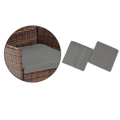 Meble ogrodowe technorattan sofa, stół, 2 fotele /brązowe/