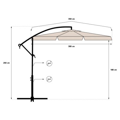 Garden umbrella /creme/