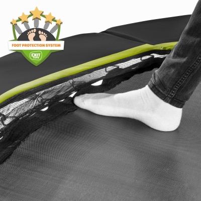 EXIT Silhouette ground sports trampoline 244x366cm - black