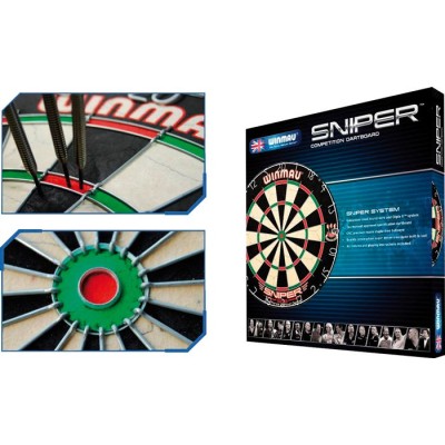 Dartboard WINMAU SNIPER + 6 arrow