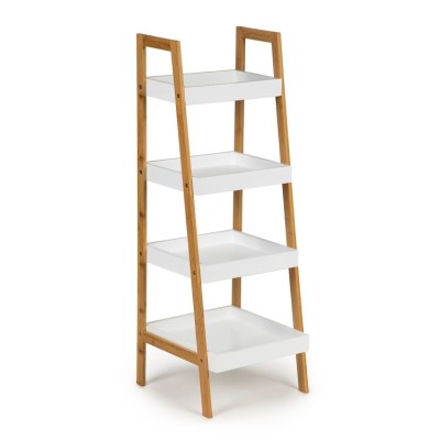 Rack, 4 shelvs, bedside table white