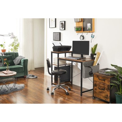 Computer desc with  3 shelves and bag LOFT/brown