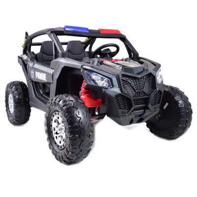 MEGA BUGGY UTV POLICJA TURBO R FOX DLA 2 DZIECI 4X200 W, 24V, SU