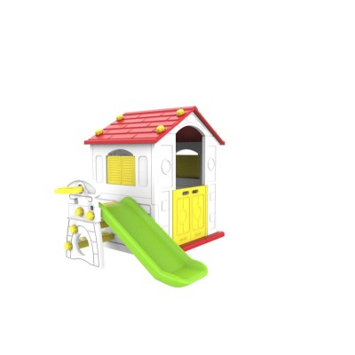 House with slide and basket 3in1