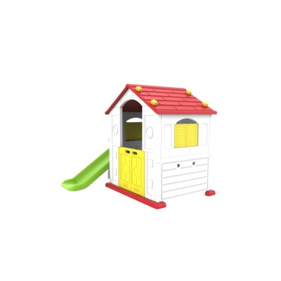 House with slide and basket 3in1