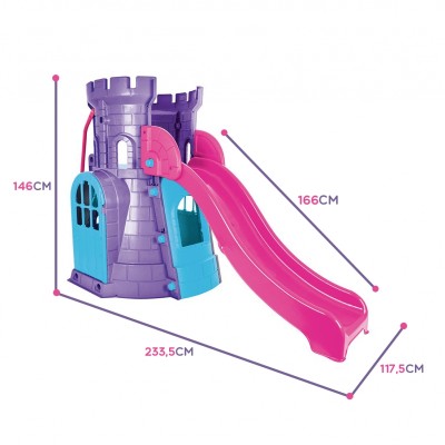 Zamek wieża ze zjeżdżalnią WOOPIE /fioletowy/
