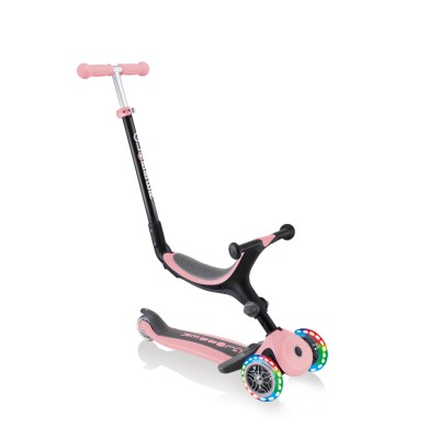 Scooter GLOBBER GO-UP LIGHTS 643-210 3 w 1 /powder pink/