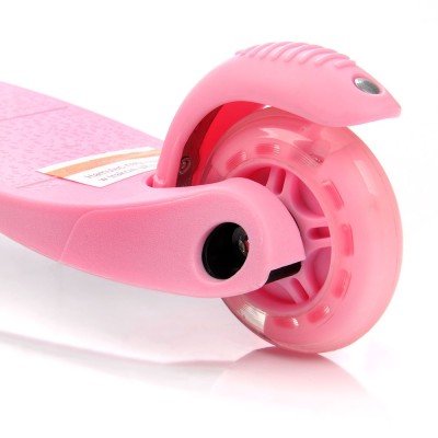 Scooter METEOR TUCAN with LED wheels /pink/