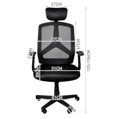 Fotel biurowy MALATEC ergonomiczny /czarny/