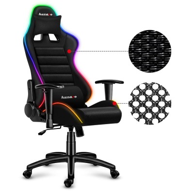 Fotel gamingowy HUZARO FORCE 6.0 RGB MESH