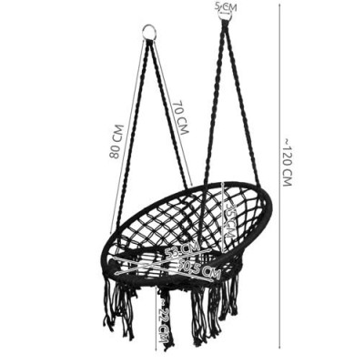 Garden swing stork nest  /black/