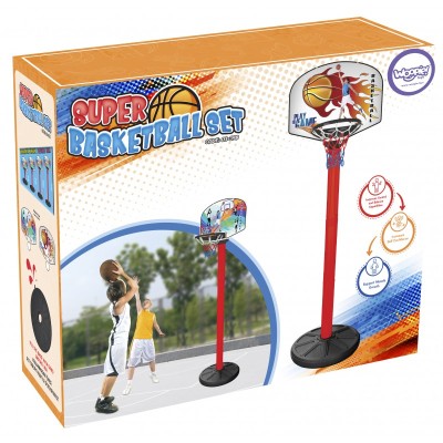 Basketball for children 215 cm WOOPIE + ball