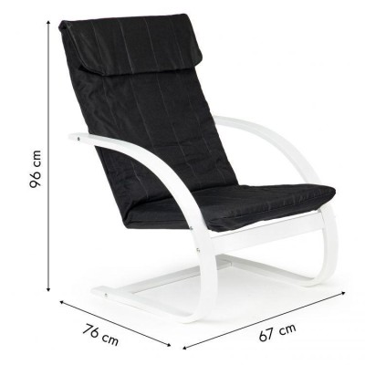 Armchair  /white-black/