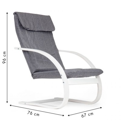 Armchair  /white-black/