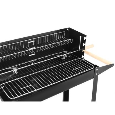 Garden rectnagular  coal grill  with barbecue