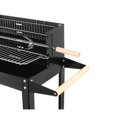 Garden rectnagular  coal grill  with barbecue