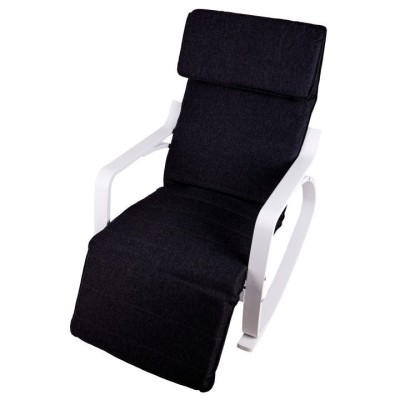 Rocking armchair GOODHOME /white-black/