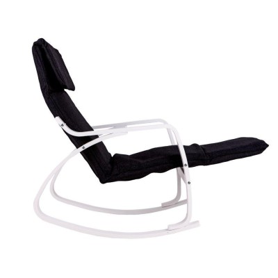 Rocking armchair GOODHOME /white-black/