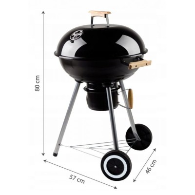 Small coal garden grill, round MH