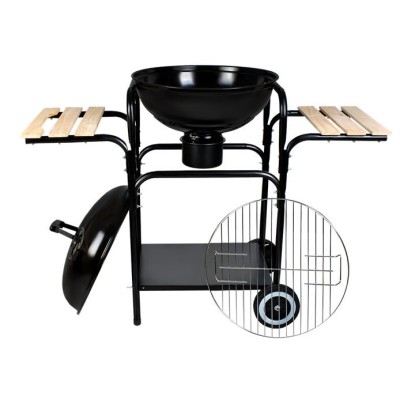 Small coal garden grill, round