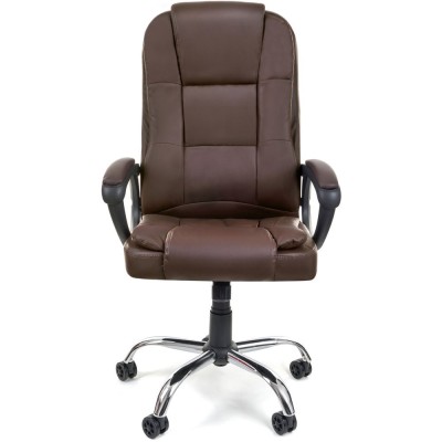 Office armchair VIGO ecolether / brown-silver/