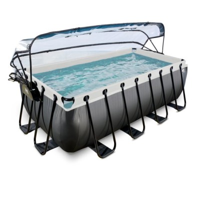 Swimming pool  with dome EXIT PREMIUM 400 x 200 x122 cm /black l