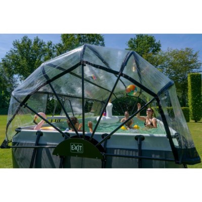 Swimming pool with dome EXIT PREMIUM 540 x 250  x122 cm /black l