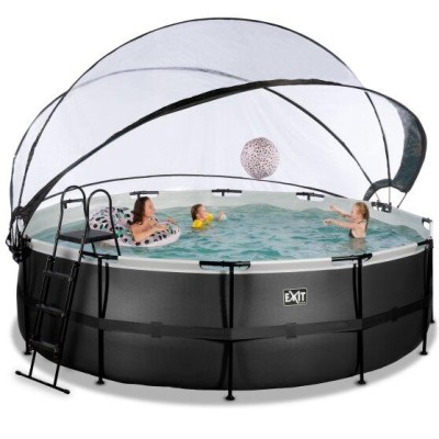 Swimming pool with heat pump and dome EXIT PREMIUM 488 x 122 cm