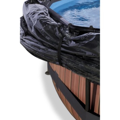 Swimming pool round with dome EXIT PREMIUM 488 x 122 cm / timber