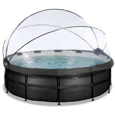 Swimming pool with dome and heat pump EXIT PREMIUM 450 x 122 cm