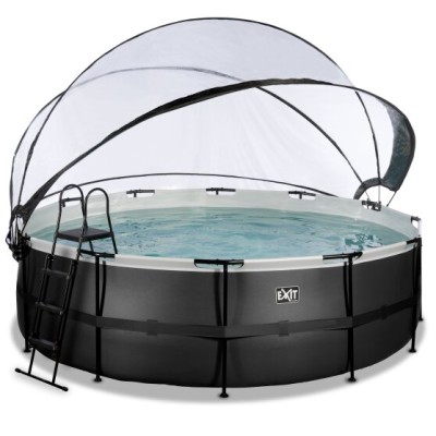 Swimming pool with dome and heat pump EXIT PREMIUM 450 x 122 cm