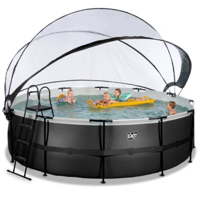 Swimming pool with dome and heat pump EXIT PREMIUM 450 x 122 cm