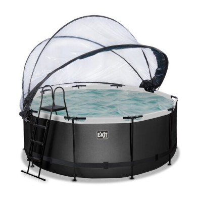 Swimming pool with dome and heat pump EXIT PREMIUM 360 x 122 cm