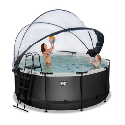 Swimming pool with dome and heat pump EXIT PREMIUM 360 x 122 cm