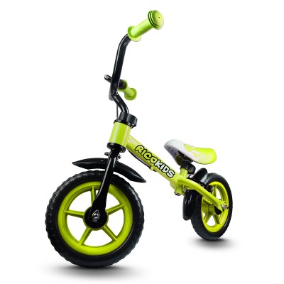 Rowerek biegowy z hamulcem RICOKIDS RC-302 /limonkowy/