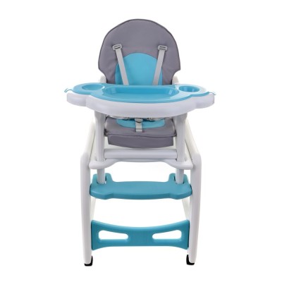 High chair for feeding child 5 in 1 / grey-blue/