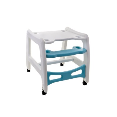 High chair for feeding child 5 in 1 / grey-blue/