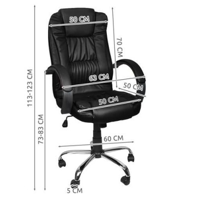 Office armchair MALATEC ecoleather /silver -black/