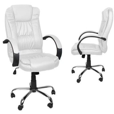 Office armchair MALATEC ecoleather /white/