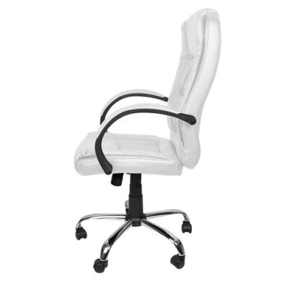 Office armchair MALATEC ecoleather /white/