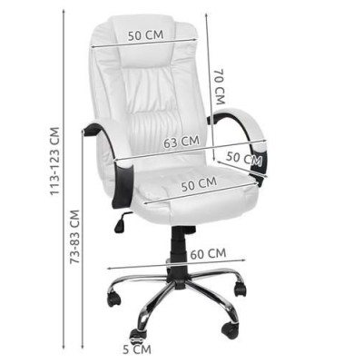 Office armchair MALATEC ecoleather /white/