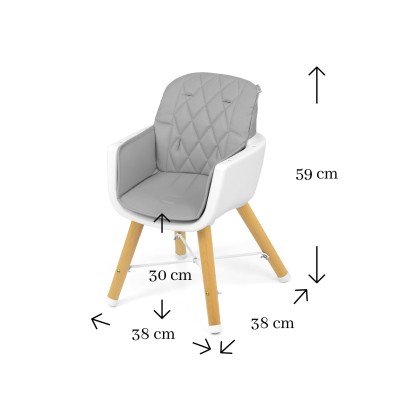 High chair for feeding child Milly Mally Espoo /grey/